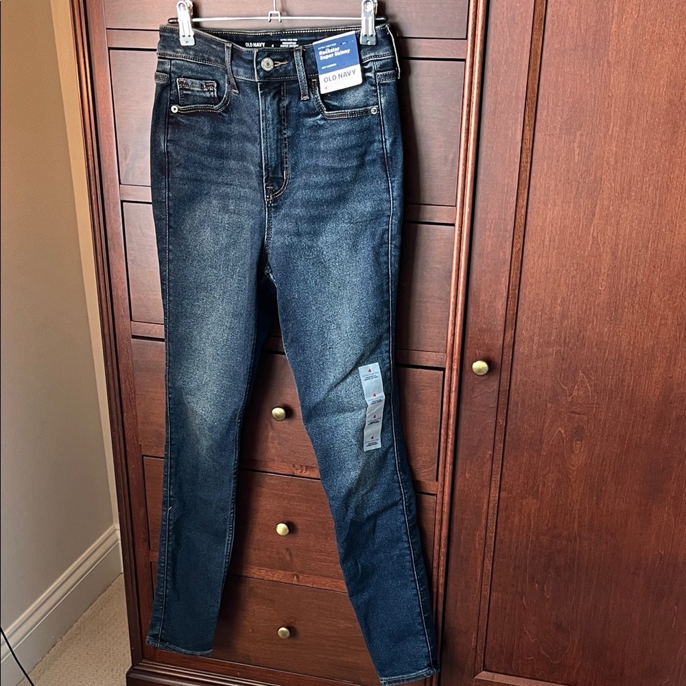 Old Navy Dark Blue High-Rise Skinny Jeans
